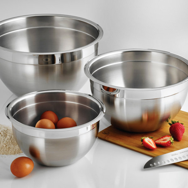 Tramontina Gourmet 3 Piece Stainless Steel Mixing Bowl Set & Reviews
